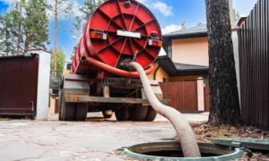 pump a septic tank
